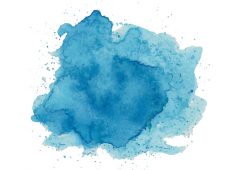 Blank Abstract light blue watercolor background isolated on white