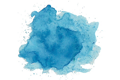 Blank Abstract light blue watercolor background isolated on white